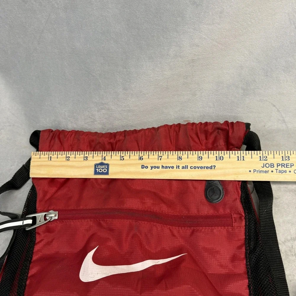 Nike Red Drawstring Backpack 16in Gym Sack Bag Mens‎ Lightweight Sports Travel
